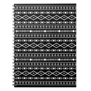 Carnet Formes Aztec Motif gris noir
