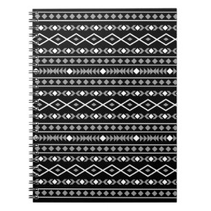 Carnet Formes Aztec Motif gris noir
