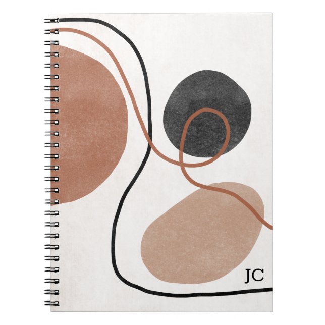Carnet Formes de forme libre Abstraites - Brown et noires (Devant)