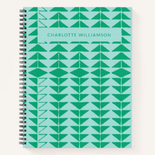 Carnet Formes géométriques Abstraites mignonnes en vert