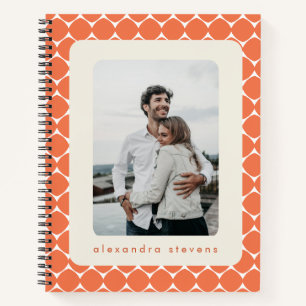 Carnet Formes géométriques modernes Orange Photo personna