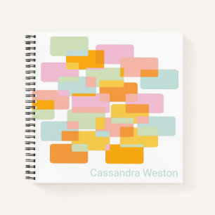 Carnet Formes géométriques Pastel Modernes Personnalisées
