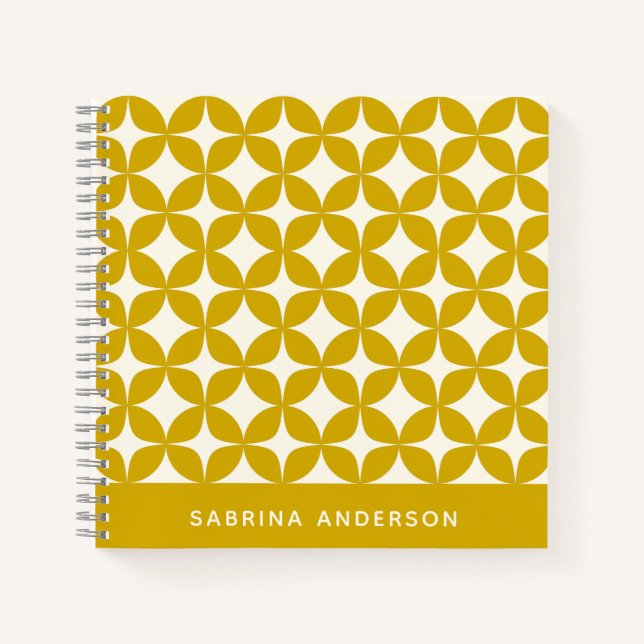 Carnet Formes modernes du milieu du siècle Jaune Personna (Devant)