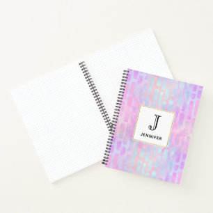 Carnet Formes rectangulaires bleues sur Arrière - plan ro