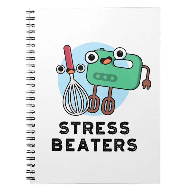 Carnet Fouet à battre drôle de jeu de mots sur le stress (Devant)