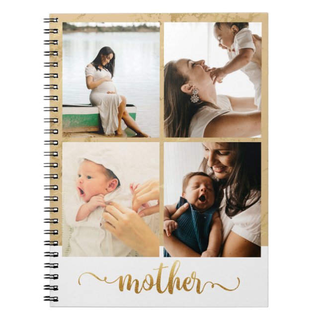 Carnet Four Photo Collage Nouveau cadeau maman grossesse (Devant)