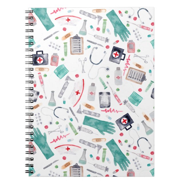 Carnet Fournitures Médicales en aquarelle (Devant)