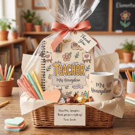 Carnet Fournitures Scolaires Professeur Pastel Motif