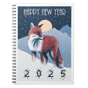 Carnet Fox Dans La Neige Bonne année 2025