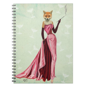 Carnet Fox de charme dans le rose 2