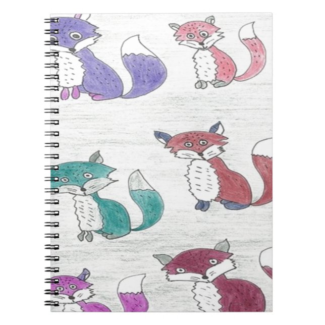 Carnet Foxes funky Motif (Devant)