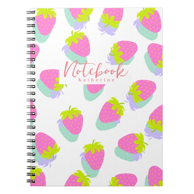 Carnet Fraise blanche (Devant)