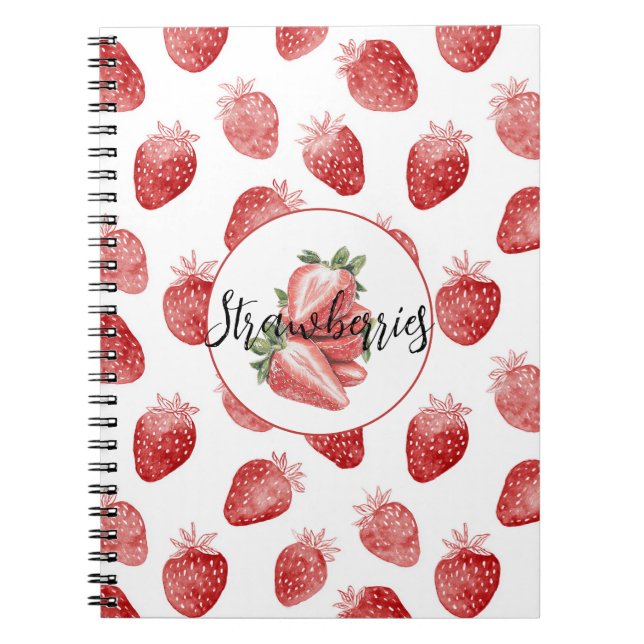 Carnet Fraises rouges Fruit   (Devant)
