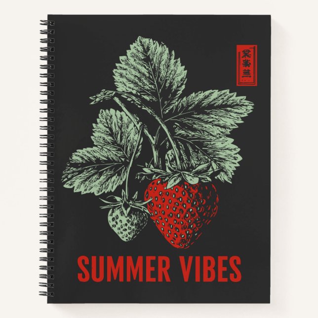 Carnet Framboise | Portrait de fruits d'été (Devant)