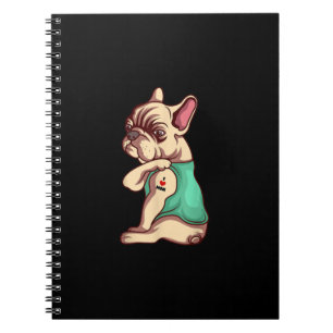 Carnet français bulldog i love maman tatouage amant cadea