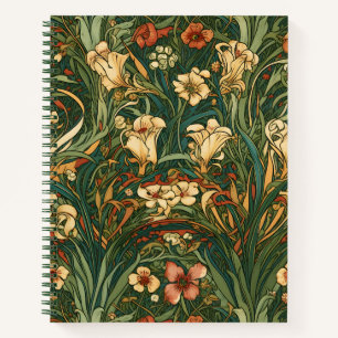 Carnet français, Style Nouveau, fleur sauvage, floral, na