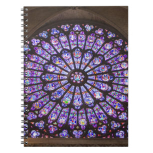 Carnet France, Paris. Détail intérieur d'un vitrail