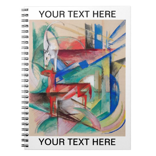 Carnet Franz Marc Paysage avec Animaux Personnalisé (Devant)