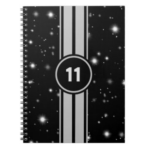 Carnet Frappe de course noir et argent