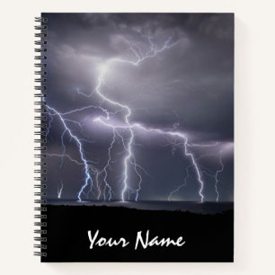 Carnet Frappe de foudre orage noir et violet photo