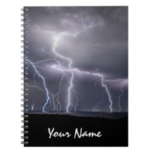 Carnet Frappe de foudre orage noir et violet photo