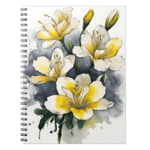 Carnet Freesia - Fleurs aquarelle