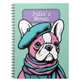 Carnet French Bull Dog Frenchie Artsy Pop Art 