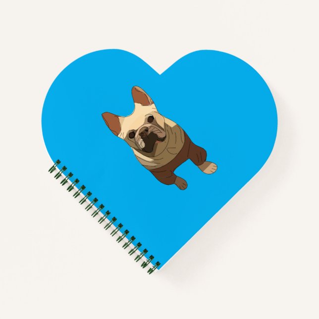 Carnet French Bulldog, Lavender Purple (Devant)