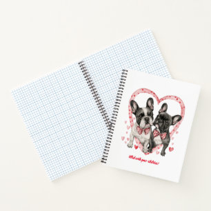 Carnet French Bulldog Valentines Day Woof-tastic Fun