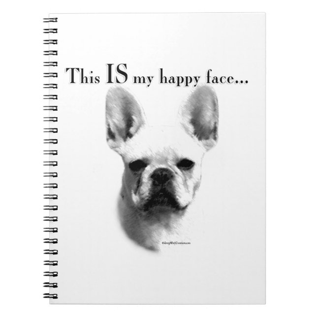 Carnet Frenchie Happy Face (Devant)