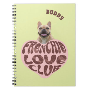 Carnet Frenchie Love Club Photo et nom personnalisés Pi