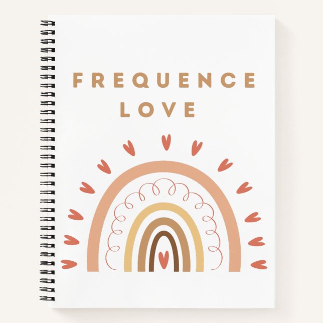 Carnet Frequence Love avec arc-en-ciel  (Devant)