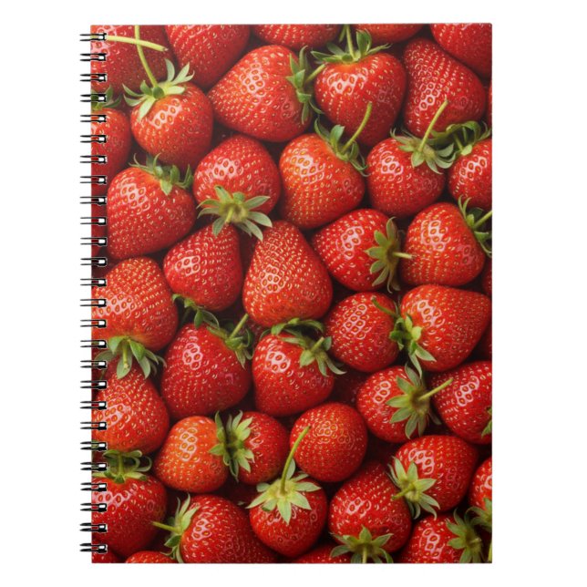 Carnet Fresh Strawberry Fields Repeating Pattern (Devant)
