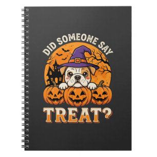 Carnet Friandise pour chien Halloween Design Bulldog Citr