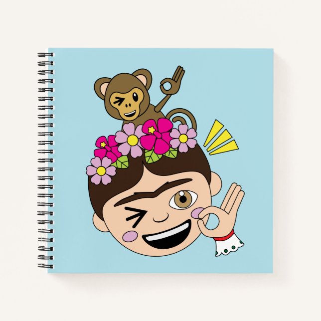 Carnet Frida Kahlo | FridaMoji - Un OK (Devant)