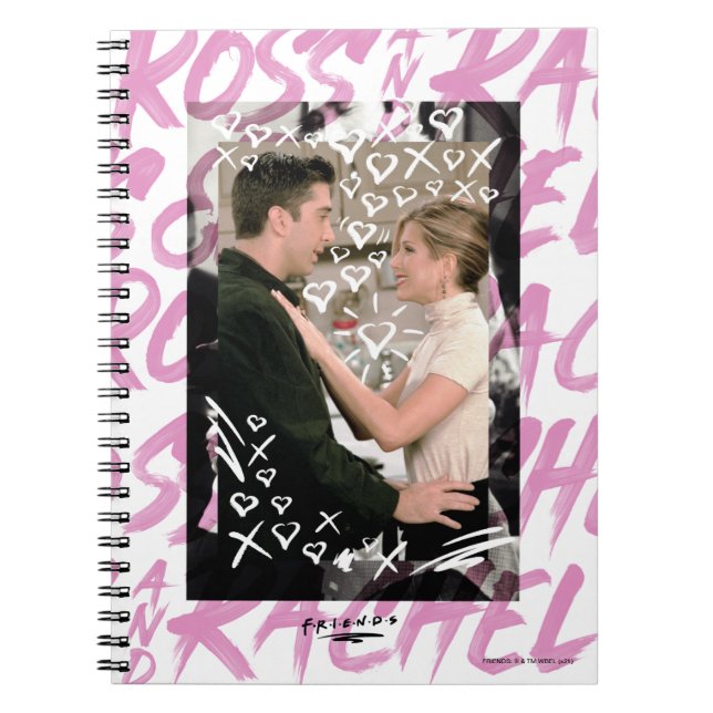 Carnet FRIENDS™| Coeurs Doodled Ross Et Rachel (Devant)