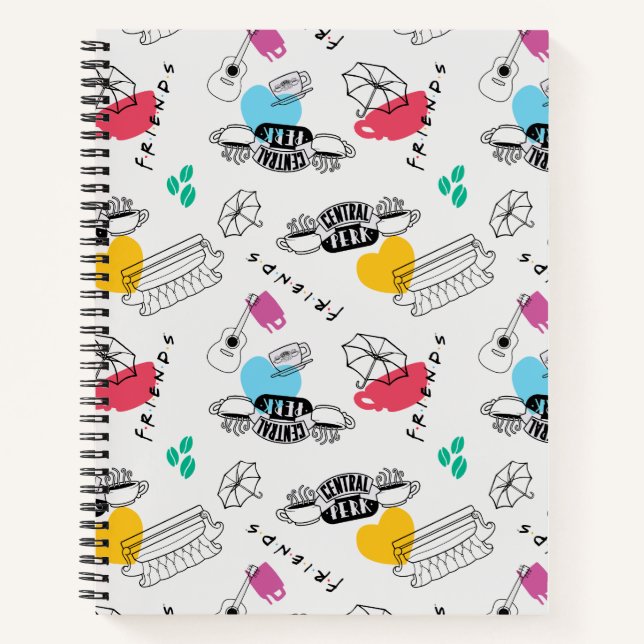 Carnet FRIENDS™| Motif d'icônes (Devant)