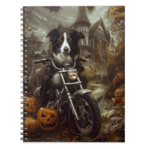 Carnet Frontière Collie équitation Moto Halloween Effraya