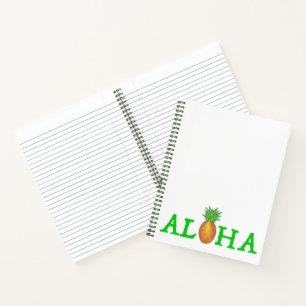Carnet Fruit d'ananas de l'île tropicale d'Hawaï ALOHA
