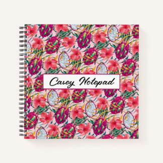 Carnet Fruit de dragon Floral Tropical Moderne Palmier Ve