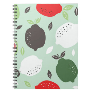 Carnet Fruits citrons Citrus Papier peint Vintage