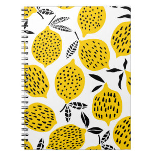 Carnet Fruits de citron : design vintage et transparent.
