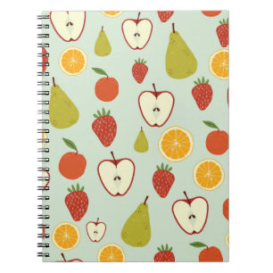 Carnet Fruits frais dans un motif répétitif sans couture