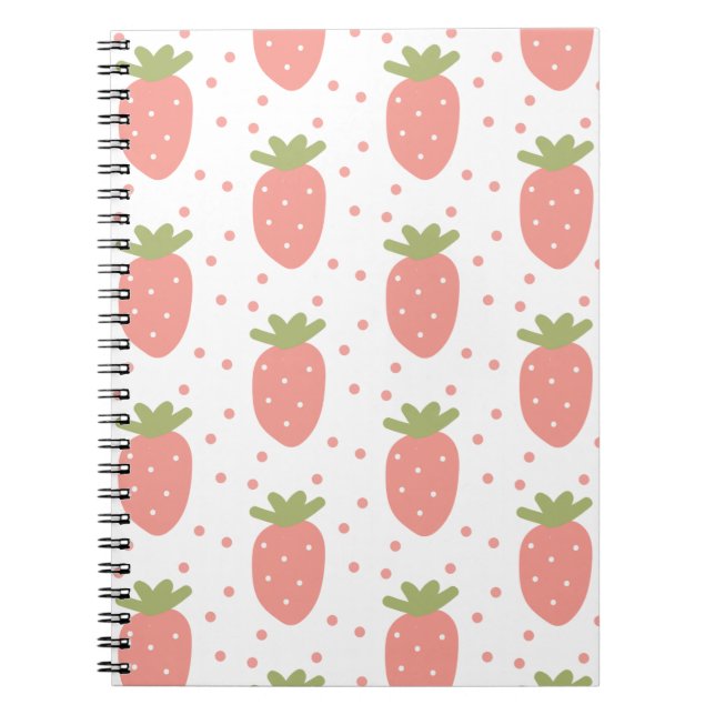 Carnet Fruits fraises arrière - plan (Devant)