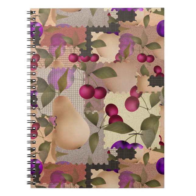 Carnet Fruits, patchwork (Devant)