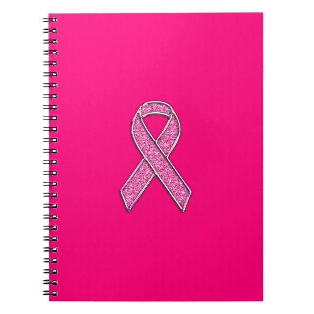 Carnet Fuchsia Parties scintillant Style Pink Ribbon Sens (Devant)