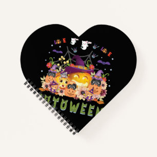 Carnet Fun Casquette violet Catoween, mignon Citrouille o