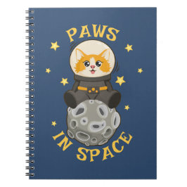 Carnet Fun Cat in space Cat Astronaut Cosmic animal Moon