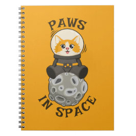 Carnet Fun Cat in space Cat Astronaut Cosmic animal Moon