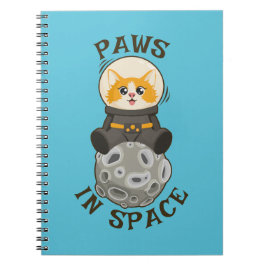 Carnet Fun Cat in space Cat Astronaut Cosmic animal Moon